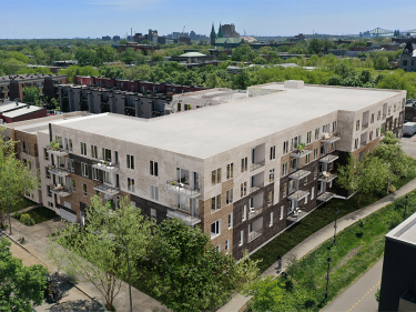 Ovila | New rental condos in Hochelaga - New condos, Condo for sale in Sainte-Ad�le near the metro near a train station with pool with gym: Studio/loft