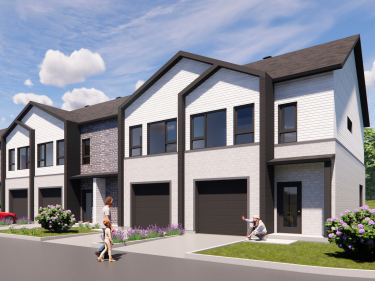 Townhouses | Norcit 2 - New houses in Sainte-Barbe with model units in Parc-Extension with elevator with outdoor parking: 3 bedrooms